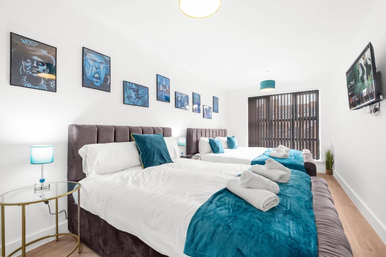 Ebra Stays - Choice Of 2 Or 3 Individual Beds - Luxury New Build Apartment ✪ City Centre, Digbeth ✓ Smart Tv'S & Large Corner Sofa - Birmingham Exteriér fotografie